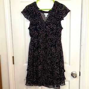 Black tulip maternity dress
